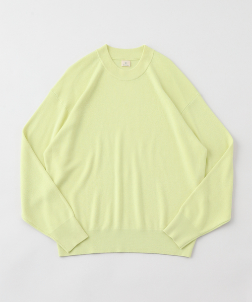 EDIFICE（エディフィス）の「E. シルク/ウール/カシミヤ ミックス モックネックニット（ニット/セーター・メンズ・ベージュ/ブルー/イエロー/チャコールグレー・LARGE/MEDIUM）」の4枚目の写真