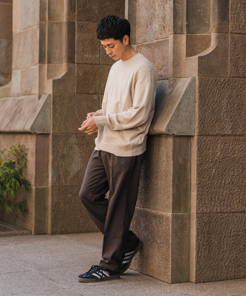 EDIFICE（エディフィス）の「E. シルク/ウール/カシミヤ ミックス モックネックニット（ニット/セーター・メンズ・ベージュ/ブルー/イエロー/チャコールグレー・LARGE/MEDIUM）」の5枚目の写真