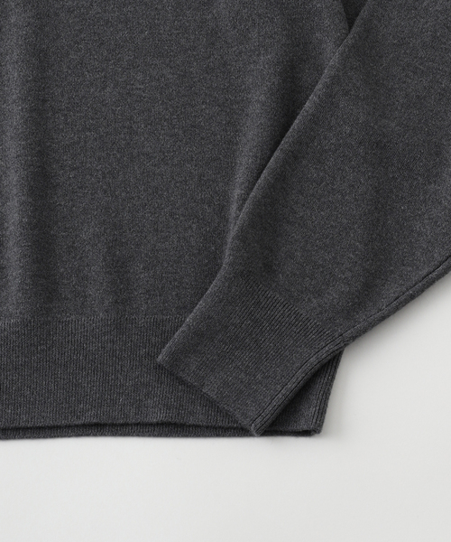 EDIFICE（エディフィス）の「E. シルク/ウール/カシミヤ ミックス モックネックニット（ニット/セーター・メンズ・ベージュ/ブルー/イエロー/チャコールグレー・LARGE/MEDIUM）」の15枚目の写真