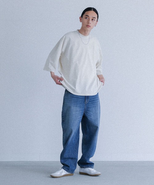 MDR（エムディアール）の「ヴィンテージ加工ピグメントクルーネック半袖Tシャツ（Tシャツ/カットソー・メンズ・ブラック/オフホワイト/カーキ・L/M）」の22枚目の写真
