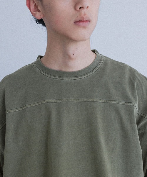 MDR（エムディアール）の「ヴィンテージ加工ピグメントクルーネック半袖Tシャツ（Tシャツ/カットソー・メンズ・ブラック/オフホワイト/カーキ・L/M）」の17枚目の写真