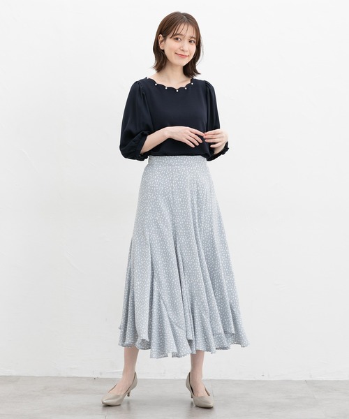 Honeys(ハニーズ)の「6分袖スカラップトップス(Tシャツ/カットソー・レディース・ホワイト/イエロー/ネイビー/ラベンダー・L/LL/M/S)」の10枚目の写真