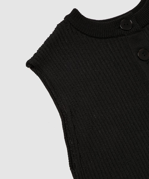 TAN（タン）の「2PIECE CREPE CARDIGAN（カーディガン/ボレロ・レディース・ブラック/アイボリー・FREE）」の6枚目の写真