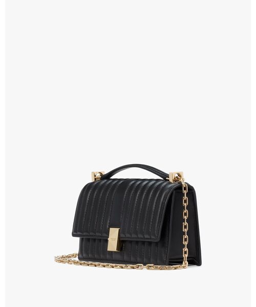 kate spade new york(ケイトスペード ニューヨーク)の「デコ キルテッド ミニ フラップ チェーン クロスボディ(ショルダーバッグ・レディース・ブラック・ONESIZE)」の3枚目の写真