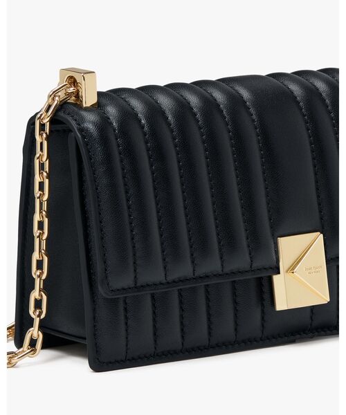 kate spade new york(ケイトスペード ニューヨーク)の「デコ キルテッド ミニ フラップ チェーン クロスボディ(ショルダーバッグ・レディース・ブラック・ONESIZE)」の6枚目の写真