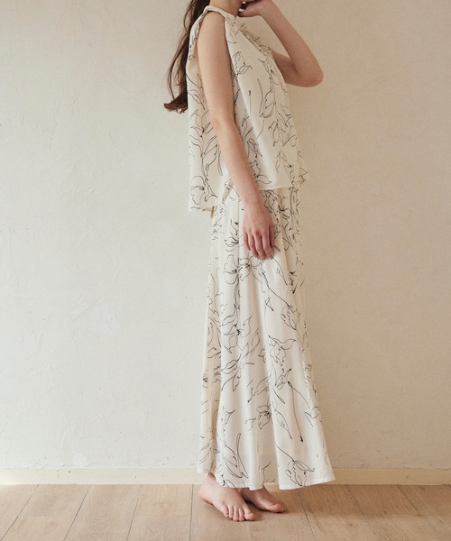 CIEL'AIR(シエルエアー)の「Print Flare Skirt(スカート・レディース・グリーン/ホワイト・LARGE/MEDIUM)」の3枚目の写真