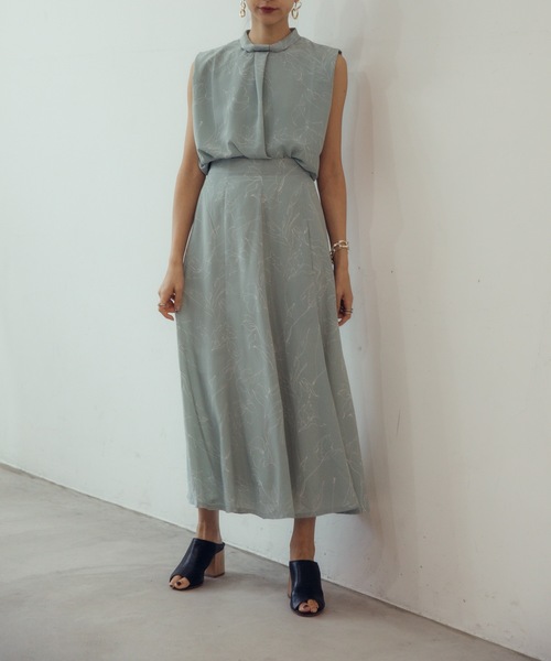 CIEL'AIR(シエルエアー)の「Print Flare Skirt(スカート・レディース・グリーン/ホワイト・LARGE/MEDIUM)」の9枚目の写真