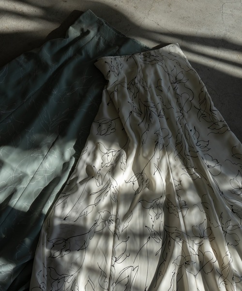 CIEL'AIR(シエルエアー)の「Print Flare Skirt(スカート・レディース・グリーン/ホワイト・LARGE/MEDIUM)」の15枚目の写真