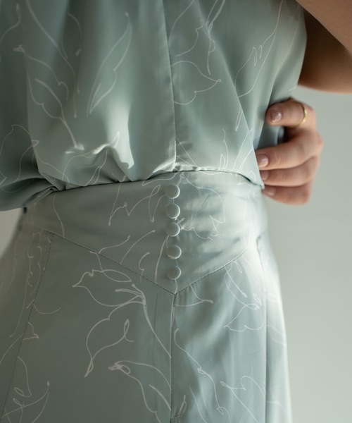 CIEL'AIR(シエルエアー)の「Print Flare Skirt(スカート・レディース・グリーン/ホワイト・LARGE/MEDIUM)」の18枚目の写真