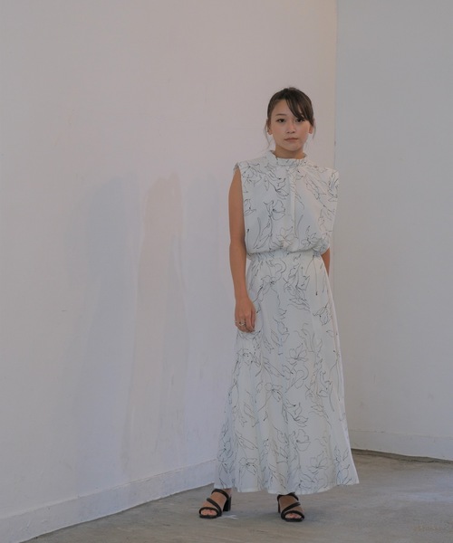 CIEL'AIR(シエルエアー)の「Print Flare Skirt(スカート・レディース・グリーン/ホワイト・LARGE/MEDIUM)」の7枚目の写真
