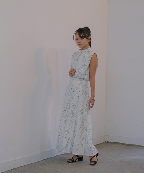CIEL'AIR(シエルエアー)の「Print Flare Skirt(スカート・レディース・グリーン/ホワイト・LARGE/MEDIUM)」の8枚目の写真