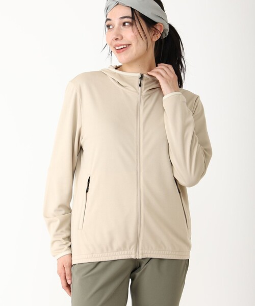 Columbia（コロンビア）の「UVカット 速乾 軽量 Columbia／ウィメンズ アラトナ トレイル ロングスリーブ フルジップ ／コロンビア（パーカー・レディース・ブラック/オレンジ/ホワイト/ベージュ/レッド・S/L/XL/M）」の3枚目の写真