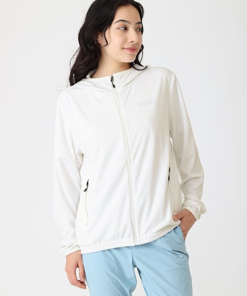 Columbia（コロンビア）の「UVカット 速乾 軽量 Columbia／ウィメンズ アラトナ トレイル ロングスリーブ フルジップ ／コロンビア（パーカー・レディース・ブラック/オレンジ/ホワイト/ベージュ/レッド・S/L/XL/M）」の2枚目の写真