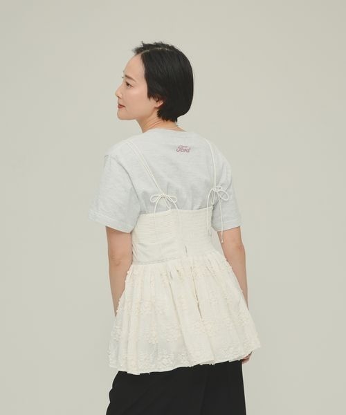セール】【eL】3D Embroidery Cami/319634（キャミソール）｜eL（エル