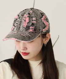 ROOPTOKYO | Two-color damaged denim cap / 2カラーダメージデニムキャップ(キャップ)