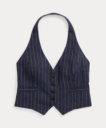 RRL | ストライプド リネン ホルター ベスト(ベスト)