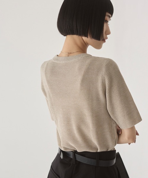 ビスチェリブトップス ANGIE ニット セーター ビスチェデザイン リブニットトップス