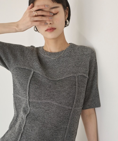 tシャツ ビスチェデザインリブニットトップス レディース LIAN（リアン）の「ビスチェデザインリブニットトップス（ニット