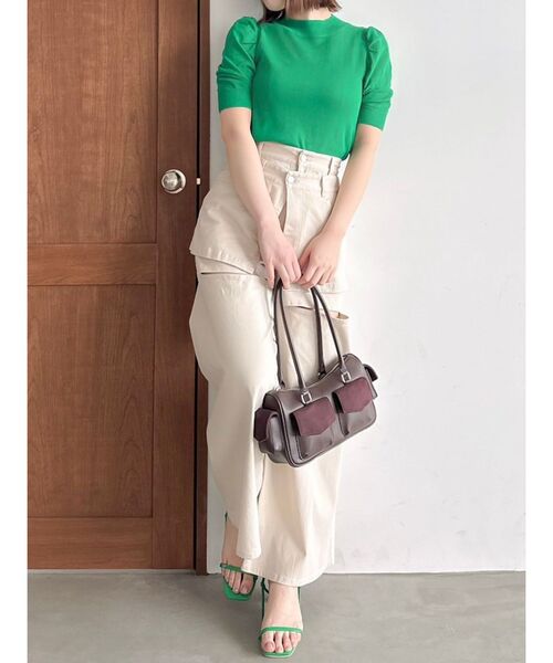 dazzlin（ダズリン）の「ツインポケットボストンバッグ（ボストンバッグ・レディース・オフホワイト/ブルー/ブラウン/オレンジ・FREE）」の21枚目の写真