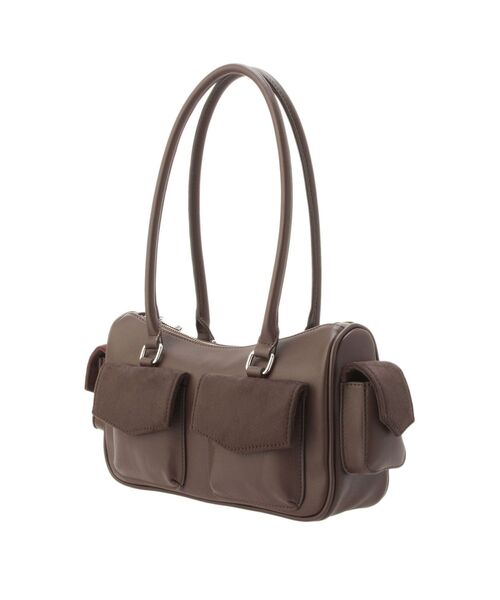 dazzlin（ダズリン）の「ツインポケットボストンバッグ（ボストンバッグ・レディース・オフホワイト/ブルー/ブラウン/オレンジ・FREE）」の7枚目の写真