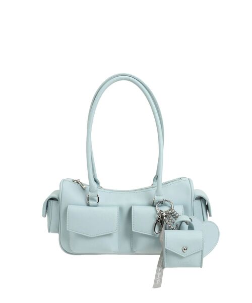 dazzlin（ダズリン）の「ツインポケットボストンバッグ（ボストンバッグ・レディース・オフホワイト/ブルー/ブラウン/オレンジ・FREE）」の15枚目の写真