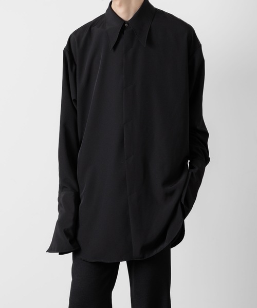 ato（アトウ）の「OVERSIZED DOUBLE CUFFS SHIRT（シャツ/ブラウス・メンズ・ブラック/ホワイト・48/46/44）」の22枚目の写真