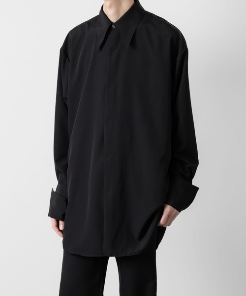 ato（アトウ）の「OVERSIZED DOUBLE CUFFS SHIRT（シャツ/ブラウス・メンズ・ブラック/ホワイト・48/46/44）」の7枚目の写真