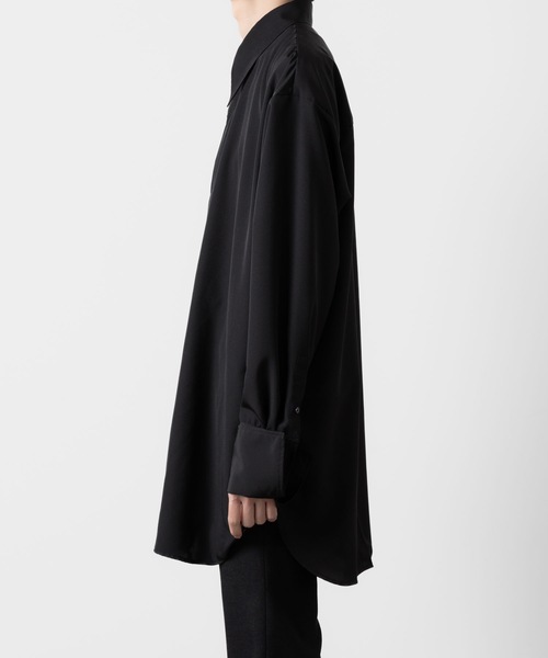 ato（アトウ）の「OVERSIZED DOUBLE CUFFS SHIRT（シャツ/ブラウス・メンズ・ブラック/ホワイト・48/46/44）」の8枚目の写真