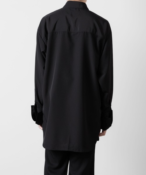 ato（アトウ）の「OVERSIZED DOUBLE CUFFS SHIRT（シャツ/ブラウス・メンズ・ブラック/ホワイト・48/46/44）」の9枚目の写真