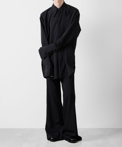ato（アトウ）の「OVERSIZED DOUBLE CUFFS SHIRT（シャツ/ブラウス・メンズ・ブラック/ホワイト・48/46/44）」の16枚目の写真