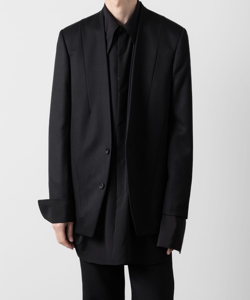 ato（アトウ）の「OVERSIZED DOUBLE CUFFS SHIRT（シャツ/ブラウス・メンズ・ブラック/ホワイト・48/46/44）」の18枚目の写真