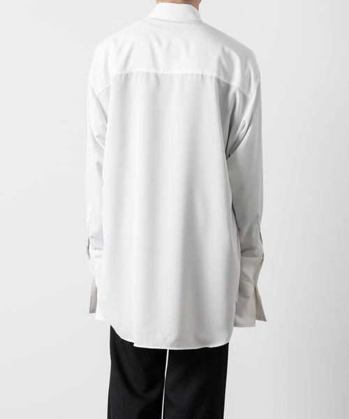 ato（アトウ）の「OVERSIZED DOUBLE CUFFS SHIRT（シャツ/ブラウス・メンズ・ブラック/ホワイト・48/46/44）」の9枚目の写真