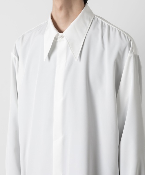 ato（アトウ）の「OVERSIZED DOUBLE CUFFS SHIRT（シャツ/ブラウス・メンズ・ブラック/ホワイト・48/46/44）」の10枚目の写真