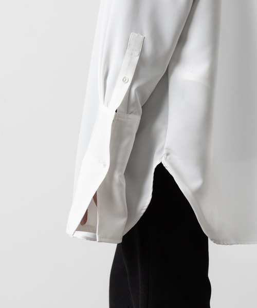 ato（アトウ）の「OVERSIZED DOUBLE CUFFS SHIRT（シャツ/ブラウス・メンズ・ブラック/ホワイト・48/46/44）」の13枚目の写真