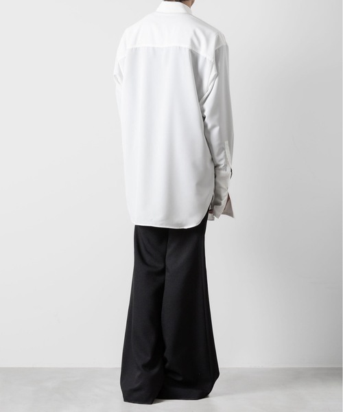 ato（アトウ）の「OVERSIZED DOUBLE CUFFS SHIRT（シャツ/ブラウス・メンズ・ブラック/ホワイト・48/46/44）」の15枚目の写真
