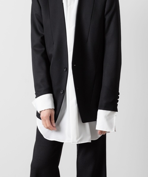 ato（アトウ）の「OVERSIZED DOUBLE CUFFS SHIRT（シャツ/ブラウス・メンズ・ブラック/ホワイト・48/46/44）」の16枚目の写真