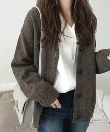 ドロップショルダーカーディガン