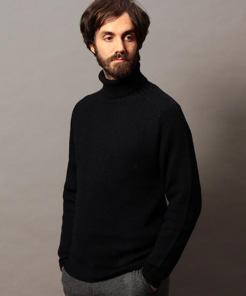 BEAUTY&YOUTH UNITED ARROWS(ビューティーアンドユースユナイテッドアローズ)の「BY ウール アゼ タートルネック ニット◆(ニット/セーター・メンズ・グレー/ネイビー/ブラウン/ホワイト・SMALL/X-LARGE/MEDIUM/LARGE)」の1枚目の写真