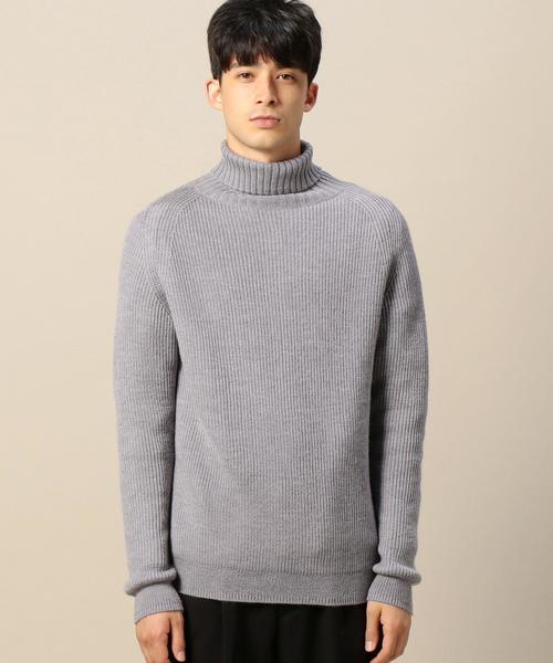 BEAUTY&YOUTH UNITED ARROWS(ビューティーアンドユースユナイテッドアローズ)の「BY ウール アゼ タートルネック ニット◆(ニット/セーター・メンズ・グレー/ネイビー/ブラウン/ホワイト・SMALL/X-LARGE/MEDIUM/LARGE)」の6枚目の写真