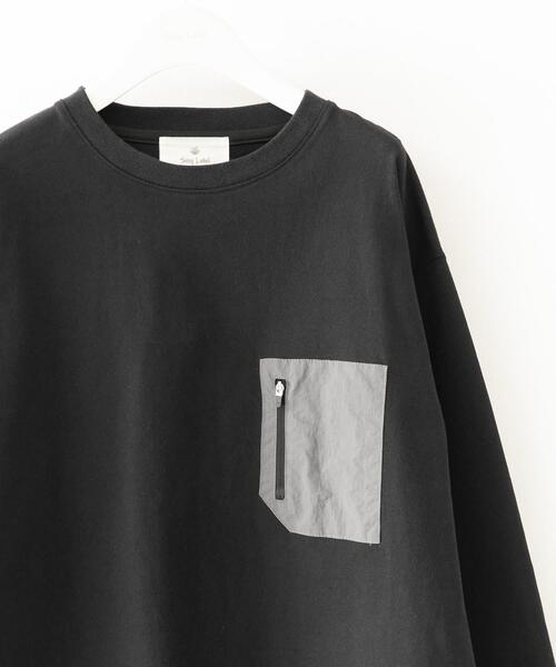 URBAN RESEARCH Sonny Label(アーバンリサーチサニーレーベル)の「ナイロンポケット切替ロングスリーブTEE(Tシャツ/カットソー・メンズ・チャコールグレー/ブラック/ホワイト・MEDIUM/LARGE/X-LARGE)」の3枚目の写真