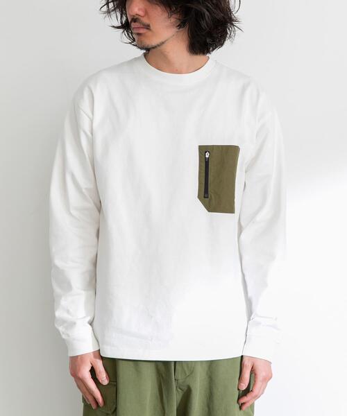 URBAN RESEARCH Sonny Label(アーバンリサーチサニーレーベル)の「ナイロンポケット切替ロングスリーブTEE(Tシャツ/カットソー・メンズ・チャコールグレー/ブラック/ホワイト・MEDIUM/LARGE/X-LARGE)」の14枚目の写真