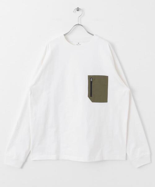 URBAN RESEARCH Sonny Label(アーバンリサーチサニーレーベル)の「ナイロンポケット切替ロングスリーブTEE(Tシャツ/カットソー・メンズ・チャコールグレー/ブラック/ホワイト・MEDIUM/LARGE/X-LARGE)」の17枚目の写真
