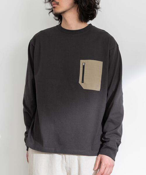 URBAN RESEARCH Sonny Label(アーバンリサーチサニーレーベル)の「ナイロンポケット切替ロングスリーブTEE(Tシャツ/カットソー・メンズ・チャコールグレー/ブラック/ホワイト・MEDIUM/LARGE/X-LARGE)」の19枚目の写真