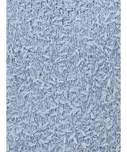 MURUA（ムルーア）の「テープヤーンハーフスリーブニット（ニット/セーター・レディース・ブラック/アイボリー/ブルー・FREE）」の5枚目の写真