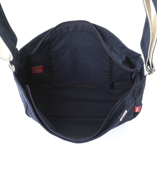 Manhattan Portage（マンハッタンポーテージ）の「GAZETTE CROSSBODY BAG CANVAS LITE 25（ショルダーバッグ・レディース・ナチュラル/ダークネイビー・MEDIUM）」の12枚目の写真