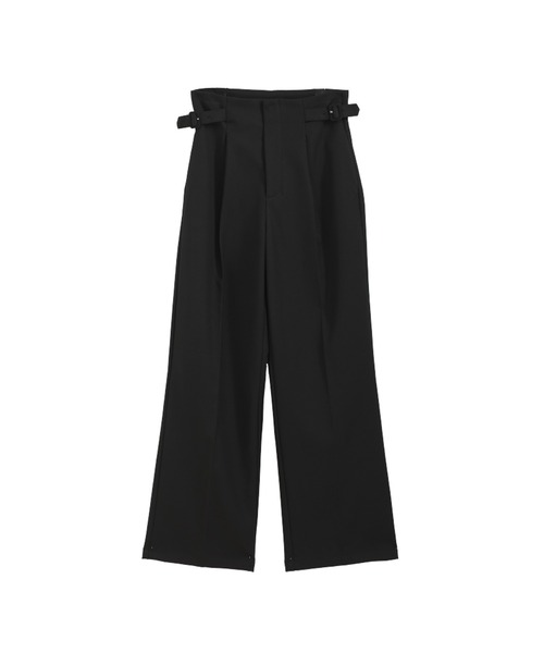 nouvellemoi(ヌーベルモイ)の「サイドベルトストレートパンツ(その他パンツ・レディース・ブラック/ピンク・S/PS/M)」の1枚目の写真