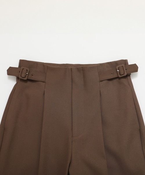 nouvellemoi(ヌーベルモイ)の「サイドベルトストレートパンツ(その他パンツ・レディース・ブラック/ピンク・S/PS/M)」の6枚目の写真