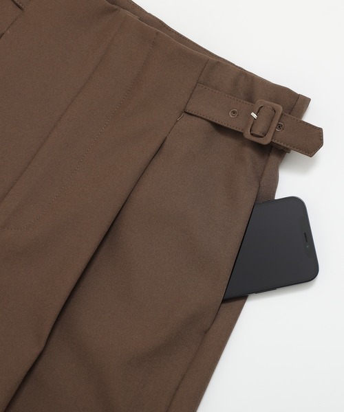 nouvellemoi(ヌーベルモイ)の「サイドベルトストレートパンツ(その他パンツ・レディース・ブラック/ピンク・S/PS/M)」の8枚目の写真