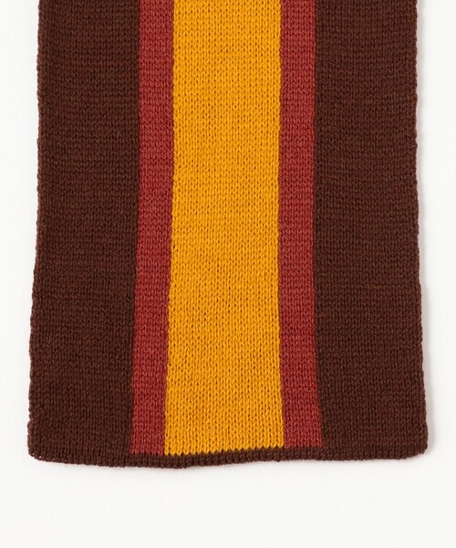 BEAMS PLUS（ビームスプラス）の「School Scarf Jacquard Stripe（マフラー・メンズ・ネイビー/ホワイト/ブラウン/ブラック・ONE SIZE）」の13枚目の写真