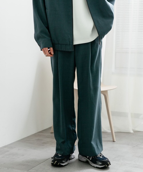 SENSE OF PLACE by URBAN RESEARCH(センスオブプレイスバイアーバンリサーチ)の「『UR TECH DRYLUXE』 リネンライクワイドパンツ(その他パンツ・メンズ・ブラック/グリーン/ネイビー・MEDIUM/LARGE)」の18枚目の写真